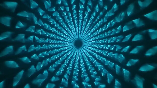 Blue Radial Pattern Expanding Outward Motion.