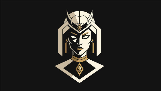 Woman portrait in geometric style