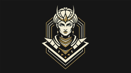 Obraz premium Woman portrait in geometric style