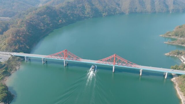Oksunbong Peak in Danyang/Jecheon, Chungjuho Lake, A cool breeze and a bright moon, Oksun-daegyo Bridge