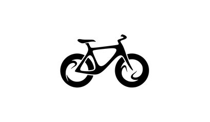 Abstract creative bicycle silhouette logo vector with flowing lines and dynamic modern style © MdShahinoor