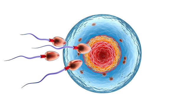 Fertilization: Sperm Approaching Egg