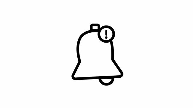 Modern digital notification icon for push messages and announcements to inform