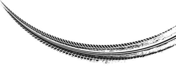Auto tire tread grunge circle frames set. Car and motorcycle tire pattern  wheel tyre tread track. Black tyre round border. Vector illustration isolated on white background. © ifon