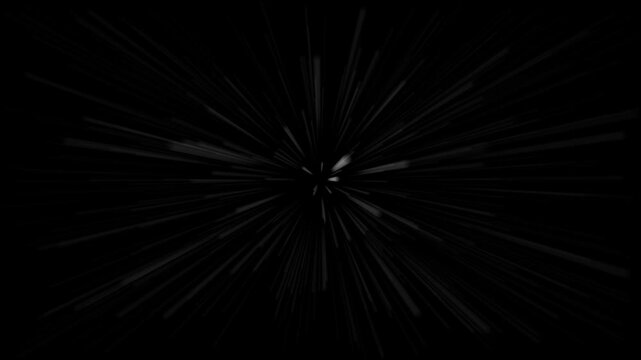 Abstract Thin White Light Rays Zooming into Darkness