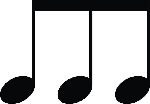 Beamed eighth notes vector