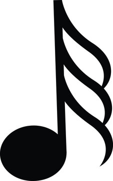 Thirty-Second Note Icon Vector