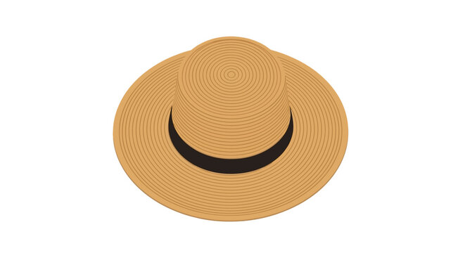 Brown hat with black band.