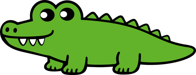 Obraz premium Vector of crocodile logo alligator logo design illustration. Wild Animals. Reptile. Easy editable layered vector illustration