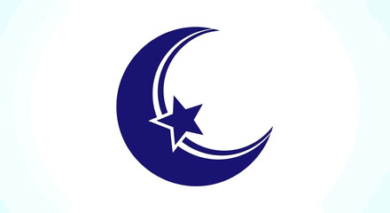 Crescent moon and star symbol. © MUHRODIN