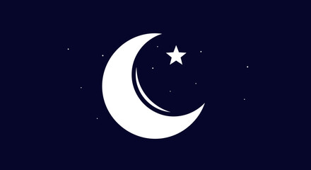 Crescent Moon and Star Symbol. © MUHRODIN