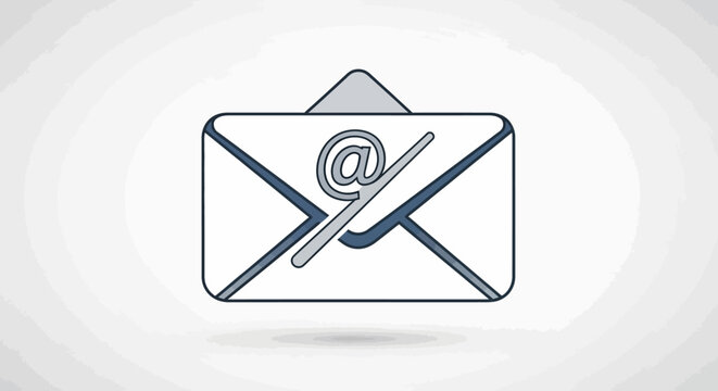 Email icon with at symbol.