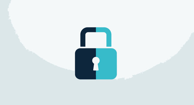 Padlock with keyhole icon symbol.