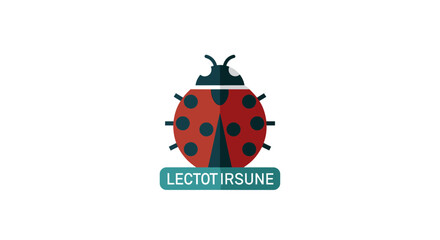 Red ladybug with black spots insect. © MUHRODIN