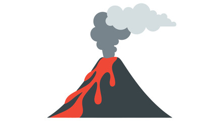 Volcano Eruption with Lava Flow. © MUHRODIN