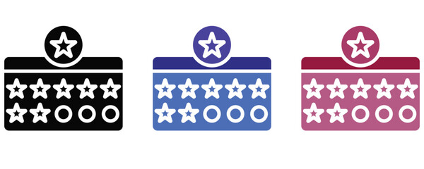 Loyalty card icons, bonus card icons vector set in trendy flat style illustration isolated on white background.