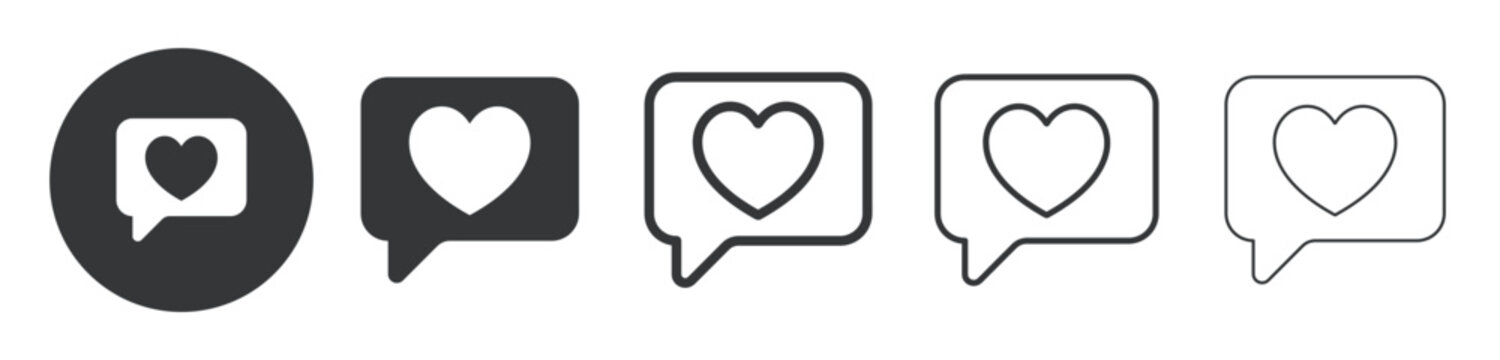 Like Message thin line and solid icon. Multi series icon. Web minimal icon