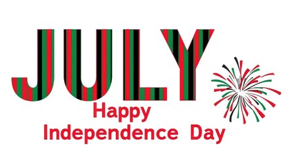 Obraz premium Independence Day, July 4th, Patriotic Greeting, Happy Independence Day