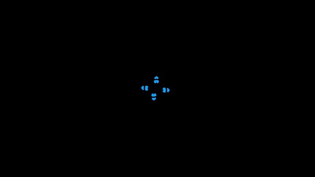 Sparkling cartoon explosion, circular energy burst, glowing ring animation, geometric pop-up lines, black screen backdrop, 4k resolution, seamless video loop, festive motion graphi (3)