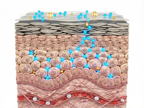 ヒアルロン酸粒子の角質層浸透
