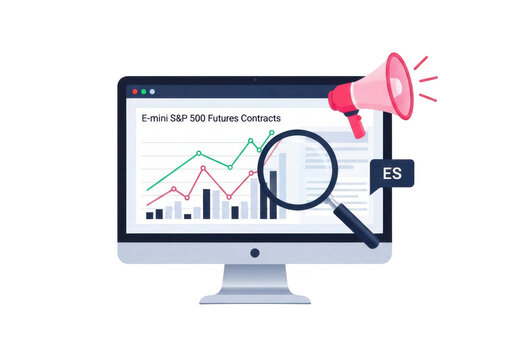 Analyzing E-mini S&P 500 Futures Contracts on a Computer Screen