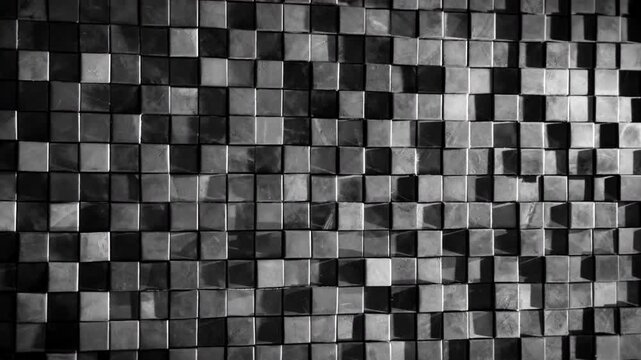 Black white accent wall with stagger boards