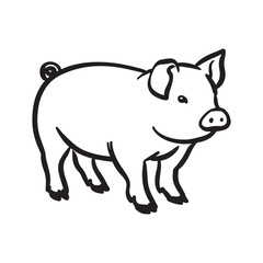 Obraz premium Wild Animal Pig Logotype Sign Isolated Graphic Design