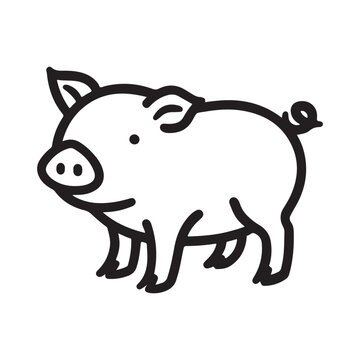 Wild Animal Pig Logotype Sign Isolated Graphic Design