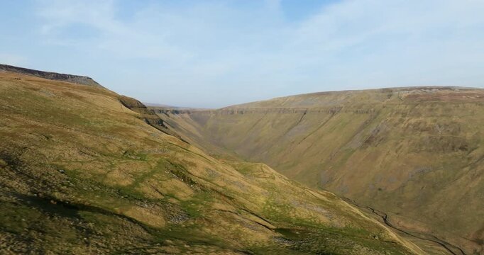 High Cup Nick in Cumbria on sunny afternoon