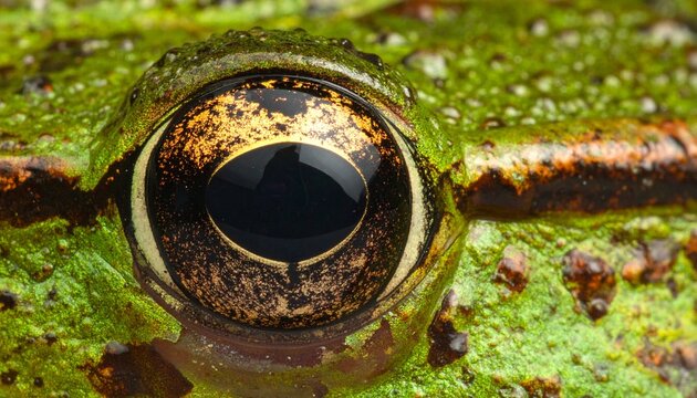 Close-up of a Frogs Eye - Detailed View of Natures Beauty.