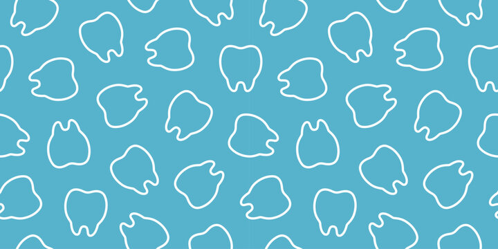 歯のシームレスな背景画像（teeth seamless background image）
