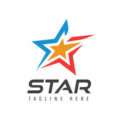 Obraz premium Star Logo Design with Colorful Abstract Shapes