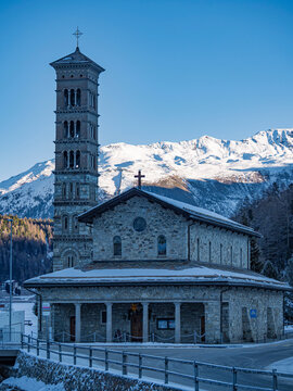 Winter landscape at St Moritz, Switzerland.