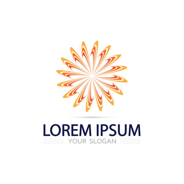 Modern circular rotation logo vector icon design abstract dynamic swirl branding concept template