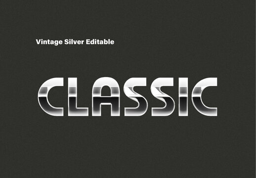 Vintage Silver Text Effect  