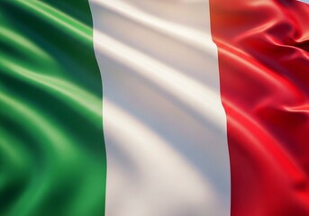 Obraz premium Italian flag waving in the wind with fabric texture background
