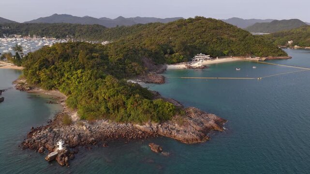 Aerial view of Hebe Haven and Pak Sha Wan, Sai Kung Peninsula, Hong Kong