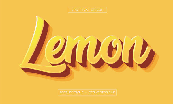 3D Yellow Script Retro Style Editable Text Effect