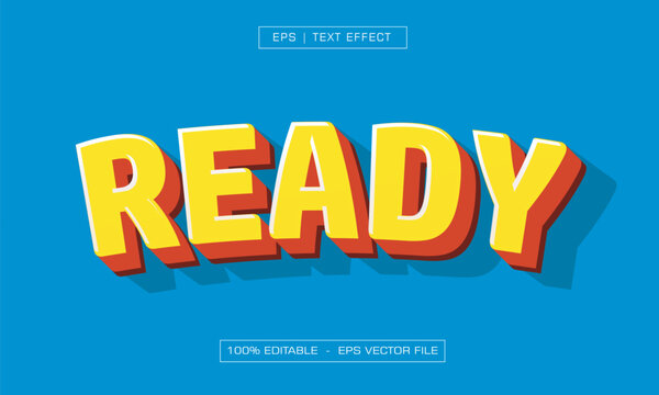 3D Yellow and Red Comic Cartoon Editable Text Effect