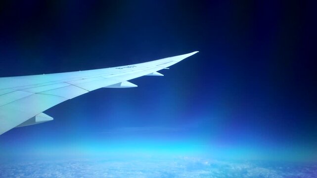 Air plane Wing Above Clouds