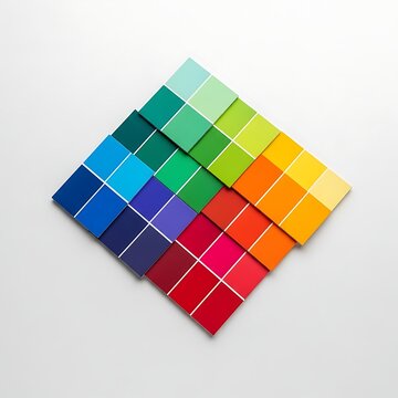 A color palette with 25 squares arranged in five rows