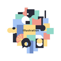Modern geometric background with a black square on a white background, conveying simplicity and minimalism.