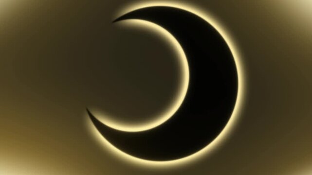Annular solar eclipse with moon passing in front of sun creating ring of light around black disk in sky