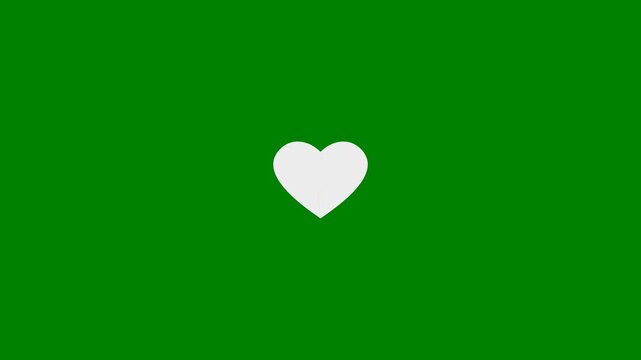 Reconciliation, Emotional Healing, Forgiveness, and Heart Mending concept - minimal motion graphics clip with Green Background, foreground color 7.5% gray