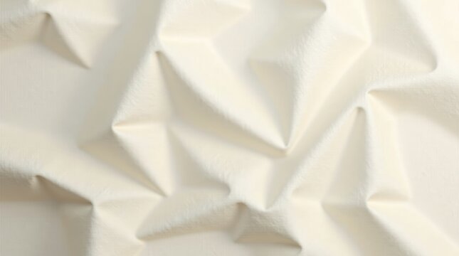Cream fabric folds geometric pattern textile creases