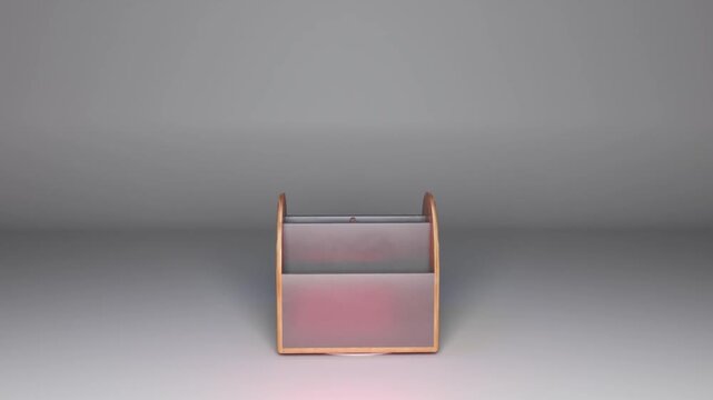 3D Metal Pen Stand Desk Organizer Product Animation
