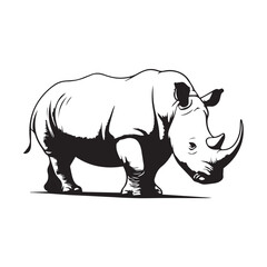 Fototapeta premium rhino vector illustration