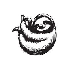 Obraz premium sloth vector illustration