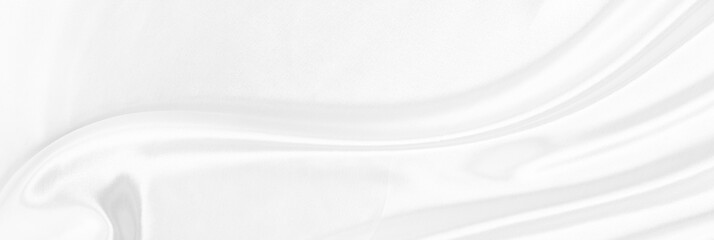 Obraz premium White gray satin texture that is white silver fabric silk panorama background with beautiful soft blur pattern natural.