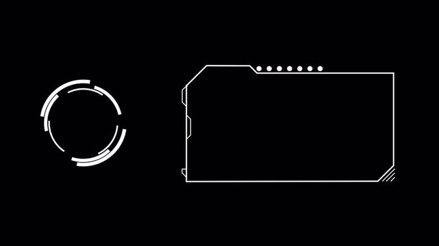 Futuristic HUD End Screen YouTube with Circular Element and Right Panel Frame, Transparent Background, Subscribe Button, Thank You for Watching, 4K